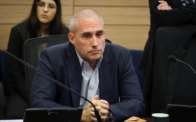 Likud MK Hanoch Milwidsky in a meeting of the Knesset Constitution, Law, and Justice Committee, November 25, 2024. (Noam Moskowitz, Office of the Knesset Spokesperson/ File) Likud MK Hanoch Milwidsky in a meeting of the Knesset Constitution, Law, and Justice Committee, November 25, 2024. (Noam Moskowitz, Office of the Knesset Spokesperson/ File)