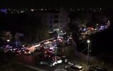 Emergency vehicles outside the Israeli Embassy in Amman, Jordan, after gunshots were heard in the area, early November 24, 2024. (Screenshot: X; used in accordance with Clause 27a of the Copyright Law)
