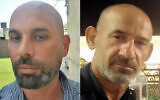 Ziv Belfer (left), 52, and Shamoun Najm, 54, residents of the northern coastal city of Nahariya, who were killed in a Hezbollah rocket attack on the city on November 12, 2024. (Courtesy)