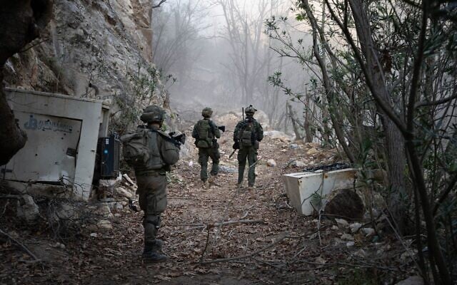 Troops of the Air Force's Shaldag unit operate at the Litani River in the eastern sector of southern Lebanon, in a handout image released on November 26, 2024. (Israel Defense Forces) Troops of the Air Force's Shaldag unit operate at the Litani River in the eastern sector of southern Lebanon, in a handout image released on November 26, 2024. (Israel Defense Forces)