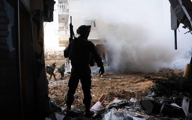 Troops of the Nahal Brigade operate in southern Gaza's Rafah, in a handout photo issued on November 30, 2024. (Israel Defense Forces) Troops of the Nahal Brigade operate in southern Gaza's Rafah, in a handout photo issued on November 30, 2024. (Israel Defense Forces)