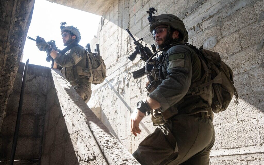 Troops operating in Gaza in an undated photo released for publication by the military on November 14, 2024. (Israel Defense Forces)