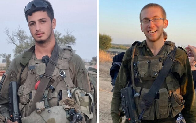 Soldiers killed in the northern Gaza Strip on November 2, 2024: Staff Sgt. Itay Parizat (L) and Staff Sgt. Yair Hananya. (Courtesy) Soldiers killed in the northern Gaza Strip on November 2, 2024: Staff Sgt. Itay Parizat (L) and Staff Sgt. Yair Hananya. (Courtesy)