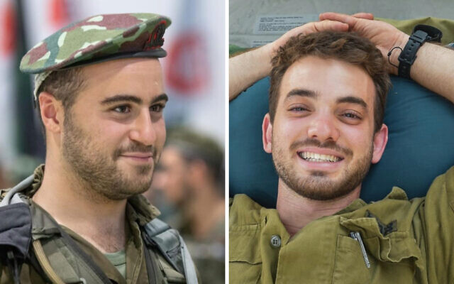 Staff Sgt. Noam Eitan (left), Cpt. Yogev Pazy (Israel Defense Forces)