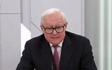 Screen capture from video of Russian Deputy Foreign Minister Sergei Ryabkov during an interview with NBC News, December 10, 2024. (NBC News.  Used in accordance with Clause 27a of the Copyright Law)
