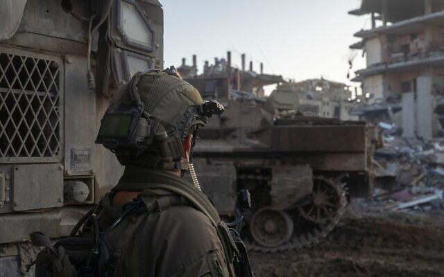 Troops of the 162nd Division operate in northern Gaza's Jabalia, in a handout photo issued by the IDF on December 29, 2024. (Israel Defense Forces) Troops of the 162nd Division operate in northern Gaza's Jabalia, in a handout photo issued by the IDF on December 29, 2024. (Israel Defense Forces)