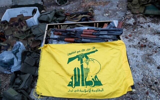 A cache of Hezbollah weapons found by troops in the Wadi Saluki area of southern Lebanon, in a handout photo issued on December 31, 2024. (Israel Defense Forces) A cache of Hezbollah weapons found by troops in the Wadi Saluki area of southern Lebanon, in a handout photo issued on December 31, 2024. (Israel Defense Forces)
