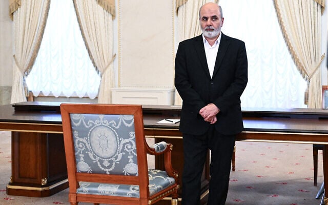 In this pool photograph distributed by the Russian state agency Sputnik, Ali Akbar Ahmadian, secretary of Iran's Supreme National Security Council, attends a meeting with Russia's President in Saint Petersburg on September 12, 2024. (Photo by Kristina Kormilitsyna / POOL / AFP) In this pool photograph distributed by the Russian state agency Sputnik, Ali Akbar Ahmadian, secretary of Iran's Supreme National Security Council, attends a meeting with Russia's President in Saint Petersburg on September 12, 2024. (Photo by Kristina Kormilitsyna / POOL / AFP)