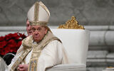 Pope Francis presides over the Christmas Eve mass at St Peter's Basilica in the Vatican on December 24, 2024 (Tiziana Fabi / AFP)