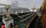 Iranian oil tanker Fortune is anchored at the dock of the El Palito refinery near Puerto Cabello, Venezuela, May 25, 2020. (AP/Ernesto Vargas)