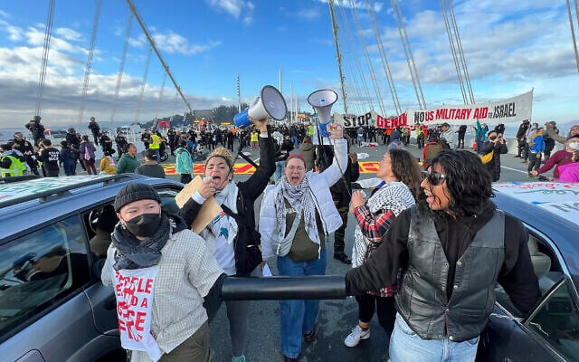 Demonstrators shut down the San Francisco Oakland Bay Bridge in conjunction with the APEC Summit taking place Thursday, Nov. 16, 2023, in San Francisco. (AP Photo/Noah Berger, File) Demonstrators shut down the San Francisco Oakland Bay Bridge in conjunction with the APEC Summit taking place Thursday, Nov. 16, 2023, in San Francisco. (AP Photo/Noah Berger, File)