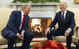 US President Joe Biden, right, meets with President-elect Donald Trump in the Oval Office of the White House, November 13, 2024, in Washington. (AP Photo/Evan Vucci, File)