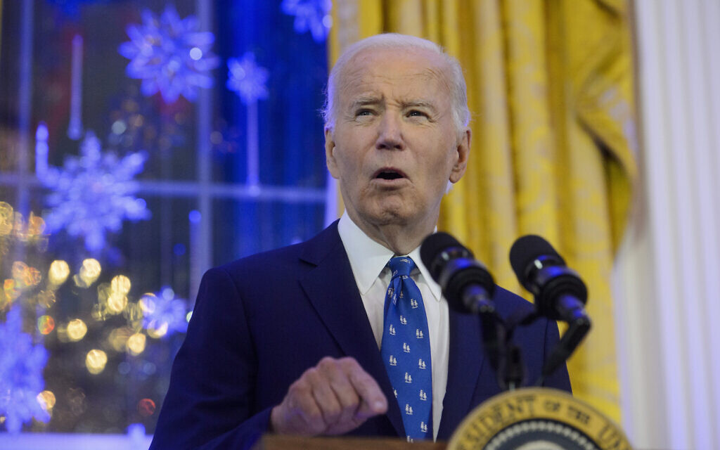 ‘Capacity for faith is light of the Jewish people’: Biden marks start of Hanukkah