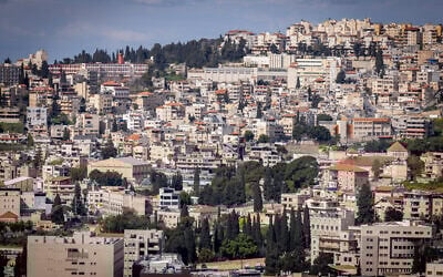 View of Nazareth, in northern Israel, March 25, 2024. (Nati Shohat/Flash90)