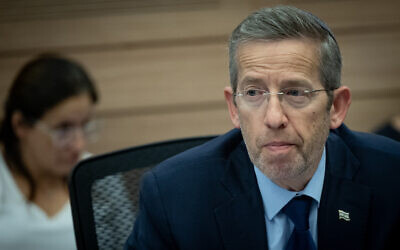 Cabinet Secretary Yossi Fuchs at the Knesset, in Jerusalem on July 31, 2024. (Yonatan Sindel/Flash90)