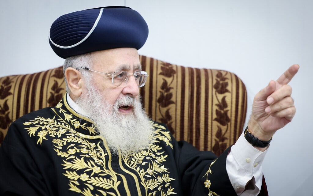 Shas spiritual leader: Edelstein’s soul is an abomination, shame he came to Israel