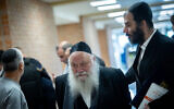 Minister of Construction and Housing Yitzchak Goldknopf at the Knesset on November 11, 2024. (Yonatan Sindel/Flash90)