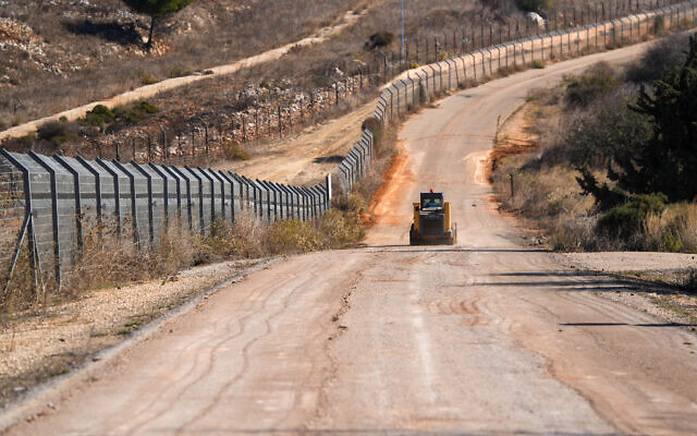 IDF soldiers patrol the Israel-Lebanon border, December 2, 2024. (Ayal Margolin/Flash90)
