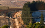 IDF troops patrol along the Israeli-Lebanon border in northern Israel, December 2, 2024. (Ayal Margolin/Flash90)