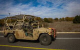 Israeli soldiers near the Israeli border with Syria on December 8, 2024 (Photo by David Cohen/Flash90)