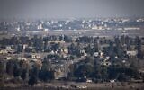 View of the Quneitra Border crossing and the surroundings on the Israeli border with Syria, in the Golan Heights, on December 9, 2024. (Chaim Goldberg/Flash90)
