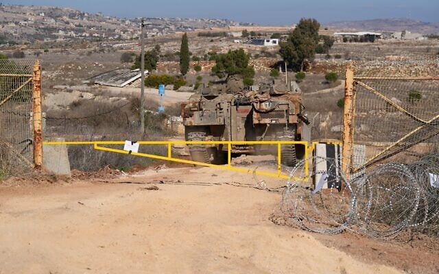 Israeli forces on the border with Lebanon, December 17, 2024. (Ayal Margolin/Flash90)