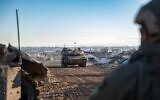An IDF tank is seen in northern Gaza's Jabalia, in a handout photo issued on December 17, 2024. (Israel Defense Forces)