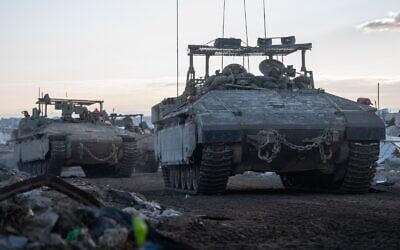 IDF troops are seen operating in northern Gaza's Jabalia, in a handout photo issued on December 17, 2024. (Israel Defense Forces)