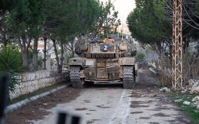 IDF troops operate in southern Lebanon, in a handout photo issued on December 23, 2024. (Israel Defense Forces)