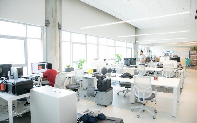 Synergy7's R&D robotics lab in Beersheva. (Sali Petel)