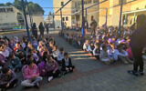 Students return to Tel Hai Elementary School after it was closed during the war with Hezbollah, December 1, 2024. (Ynet screenshot: used in accordance with Clause 27a of the Copyright Law)