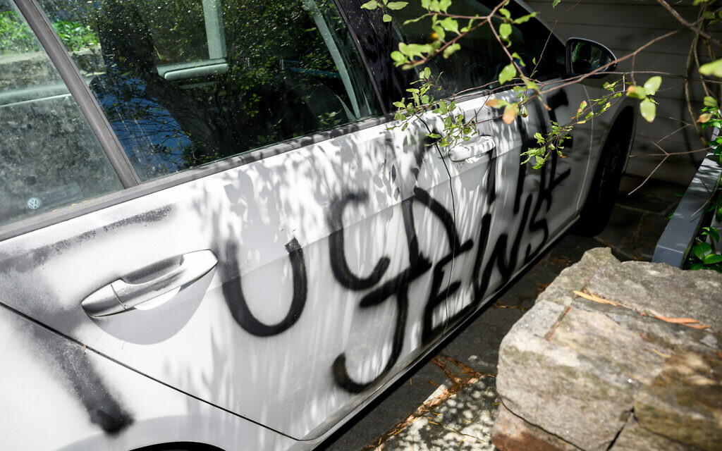 ‘F*** the Jews’ scrawled on car in Sydney, drawing condemnation from Australian PM