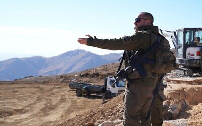 A temporary IDF post on the Syrian side of Mount Hermon, in a handout photo issued on January 28, 2025. (Israel Defense Forces)