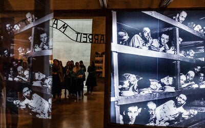 People visit the Yad Vashem Holocaust Memorial museum  in Jerusalem, on January 9, 2025. (Menahem Kahana / AFP)