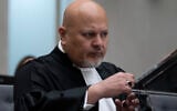 Chief Prosecutor Karim Khan at the International Criminal Court in The Hague, Netherlands, September 26, 2022.  (Peter Dejong, Pool/AP)