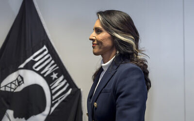 Tulsi Gabbard, then-US President-elect Donald Trump's nominee to be director of National Intelligence, at the Capitol in Washington, December 9, 2024. (J. Scott Applewhite/AP)
