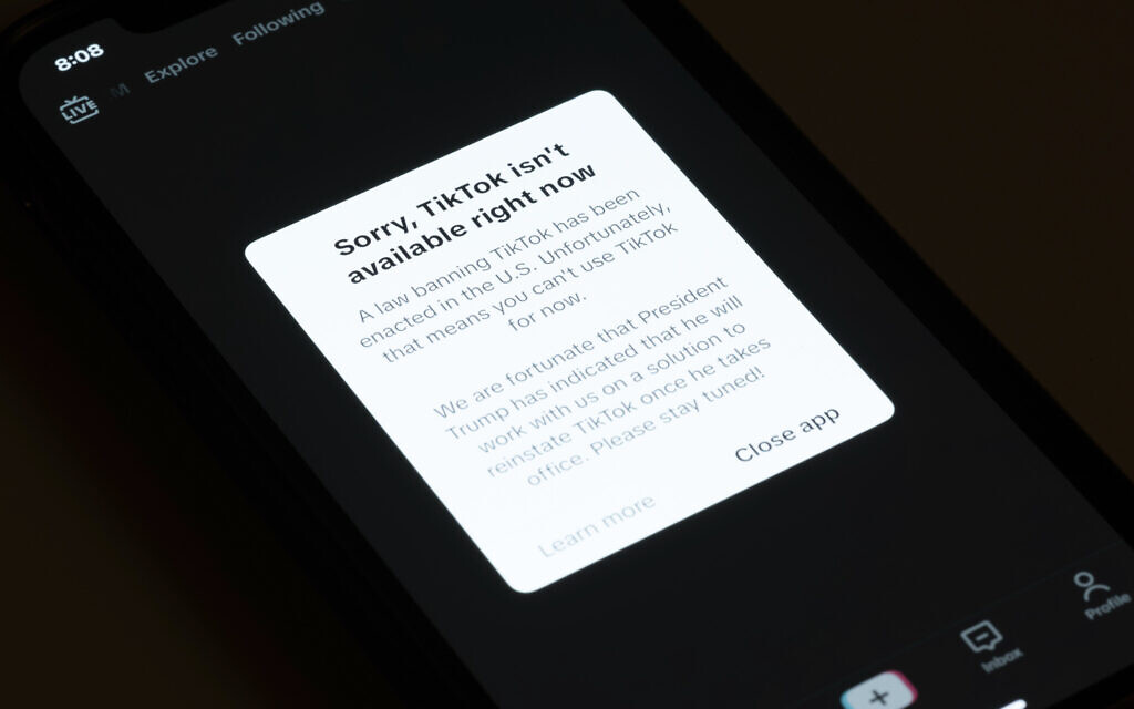 TikTok becomes unavailable across US as nationwide ban takes effect
