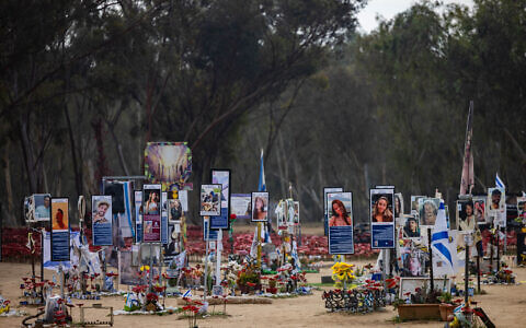 At the Nova rave site in Re'im on January 16, 2025. (Photo by Chaim Goldberg/Flash90)