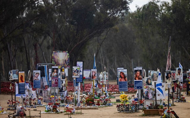 At the Nova rave site in Re'im on January 16, 2025. (Photo by Chaim Goldberg/Flash90)
