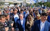 US envoy Steve Witkoff visits Hostages Square in Tel Aviv, to meet with the families of Hamas-held hostages, January 30, 2025 (Adar Eyal / Hostages Families Forum)