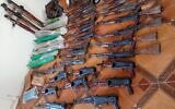 Weapons destined for Hezbollah which were captured by Syrian authorities, January 26, 2025. (SANA)