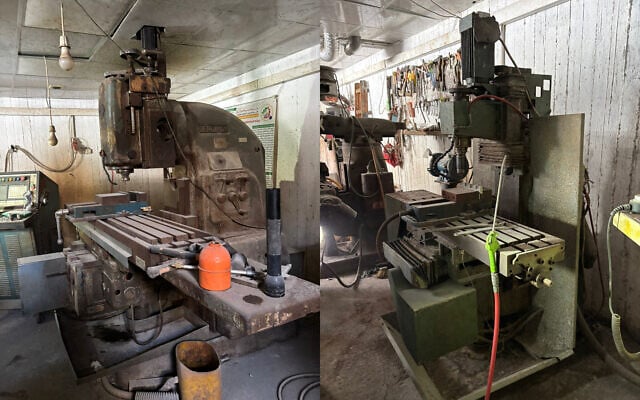 A Hamas weapons manufacturing plant in a tunnel in central Gaza, seen in handout photos issued by the IDF on January 4, 2024. (Israel Defense Forces)