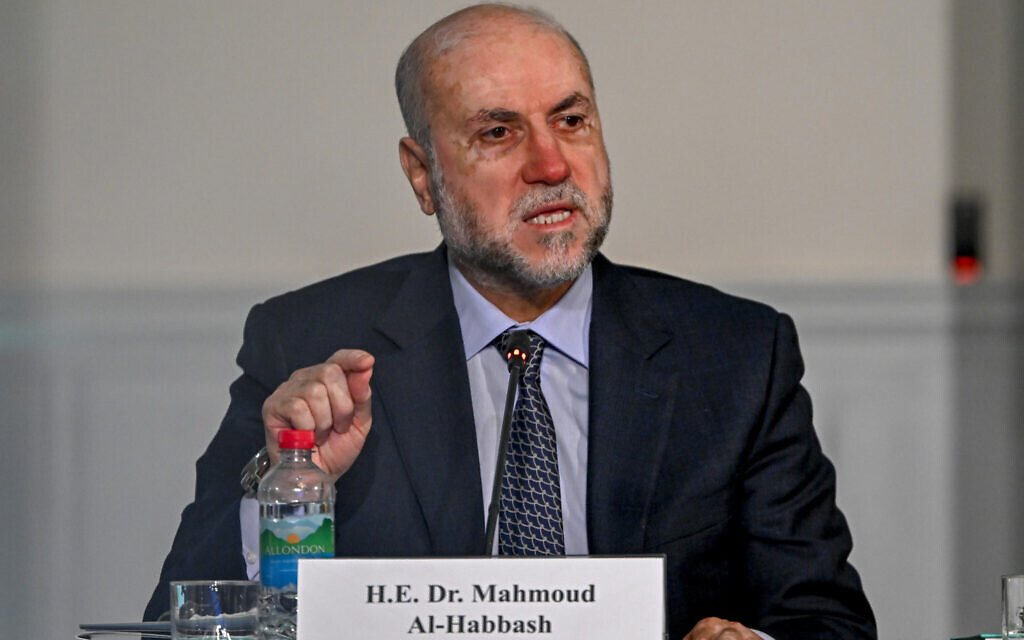 Mahmoud Habbash speaks during the 19th International Muslim Forum at the Moscow Central Mosque in Moscow, Russia on December 12, 2023. (Sefa Karacan / Anadolu) Mahmoud Habbash speaks during the 19th International Muslim Forum at the Moscow Central Mosque in Moscow, Russia on December 12, 2023. (Sefa Karacan / Anadolu)