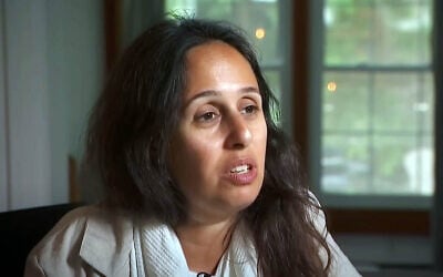 Former hostage Hagar Brodutch during an interview (CTV screen grab; used in accordance with Clause 27a of the Copyright Law)