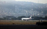 Illustrative: A Middle East Airlines commercial aircraft prepares for takeoff on the tarmac of the Rafik Hariri International Airport in Beirut, Lebanon, November 1, 2024. (Anwar AMRO / AFP)