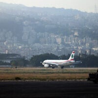 Illustrative: A Middle East Airlines commercial aircraft prepares for takeoff on the tarmac of the Rafik Hariri International Airport in Beirut, Lebanon, November 1, 2024. (Anwar AMRO / AFP)