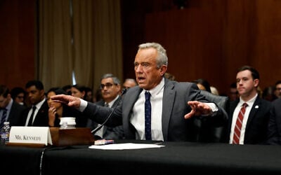Robert F. Kennedy Jr. testifies during his Senate Committee on Health, Education, Labor and Pensions confirmation hearing at the Dirksen Senate Office Building on January 30, 2025 in Washington, DC. (Kevin Dietsch / GETTY IMAGES NORTH AMERICA / Getty Images via AFP)