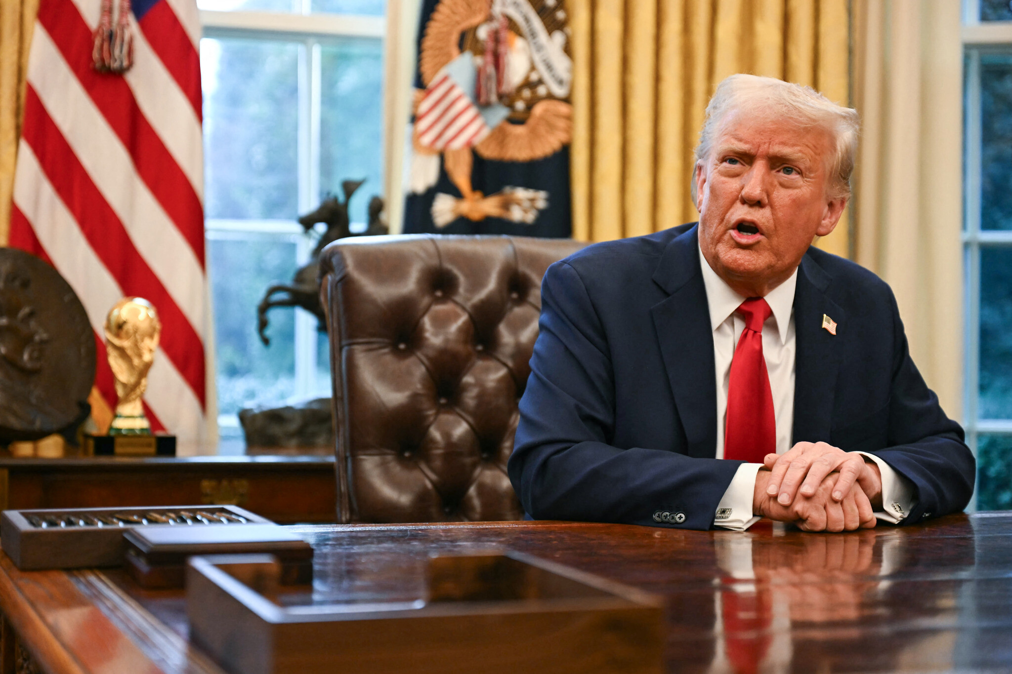 NextImg:Asked about West Bank annexation, Trump says Israel ‘a small country, in terms of land’
