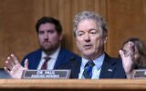 Sen. Rand Paul, R-Ky., ranking member of the Senate Homeland Security and Governmental Affairs, questions Postmaster General Louis DeJoy during a hearing on understanding proposed service changes, on Capitol Hill in Washington, Thursday, December 5, 2024. (AP Photo/Jose Luis Magana)