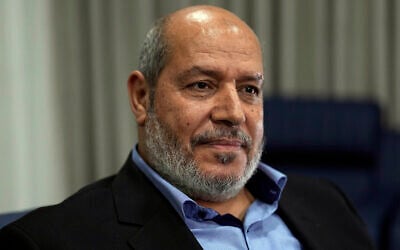 Hamas's Khalil al-Hayya during an interview in Istanbul, April 24, 2024. (AP/ Khalil Hamra, File)
